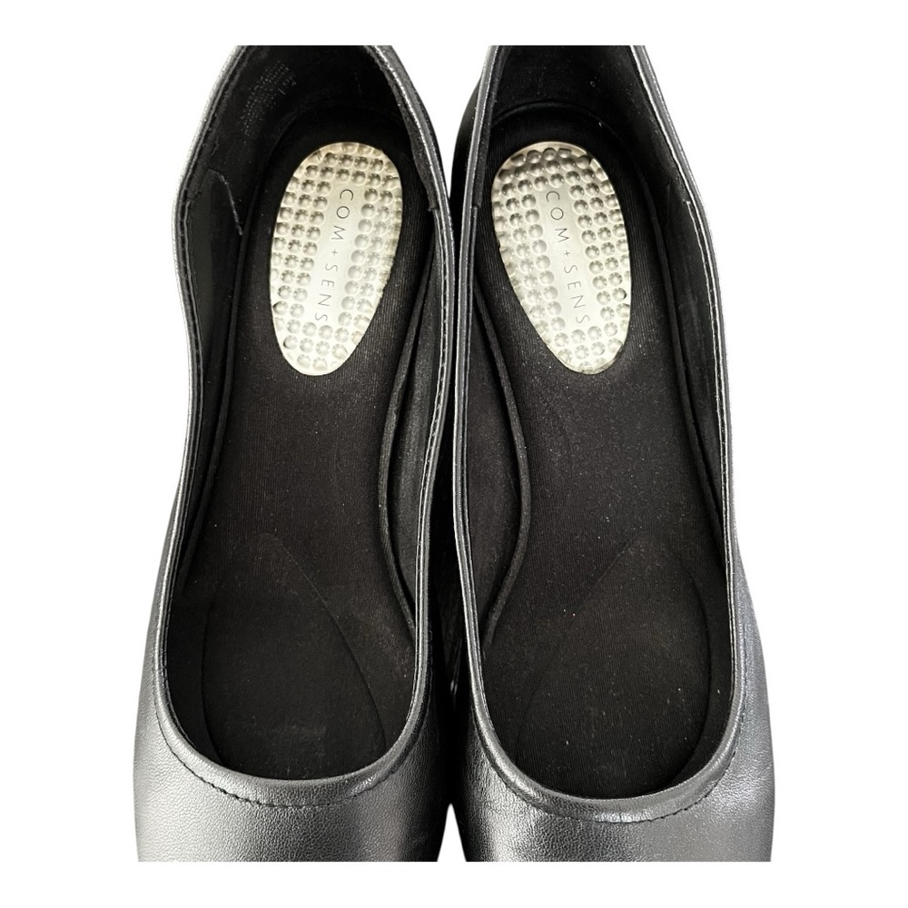 COM+SENS Womens 6.5 Lucianie Black Round Toe Soft Leather Block Heel Pump - Picture 6 of 8